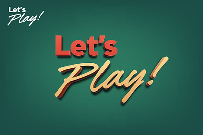 Type exploration B: Let's Play! brand brand design branding design exploration graphic design logo logo design marketing slogan tagline type typography