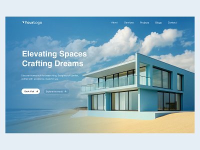 Property Hero Section branding game graphic design hero section illustration property website ui ui design uiux design ux ux design web design website website gero website hero section