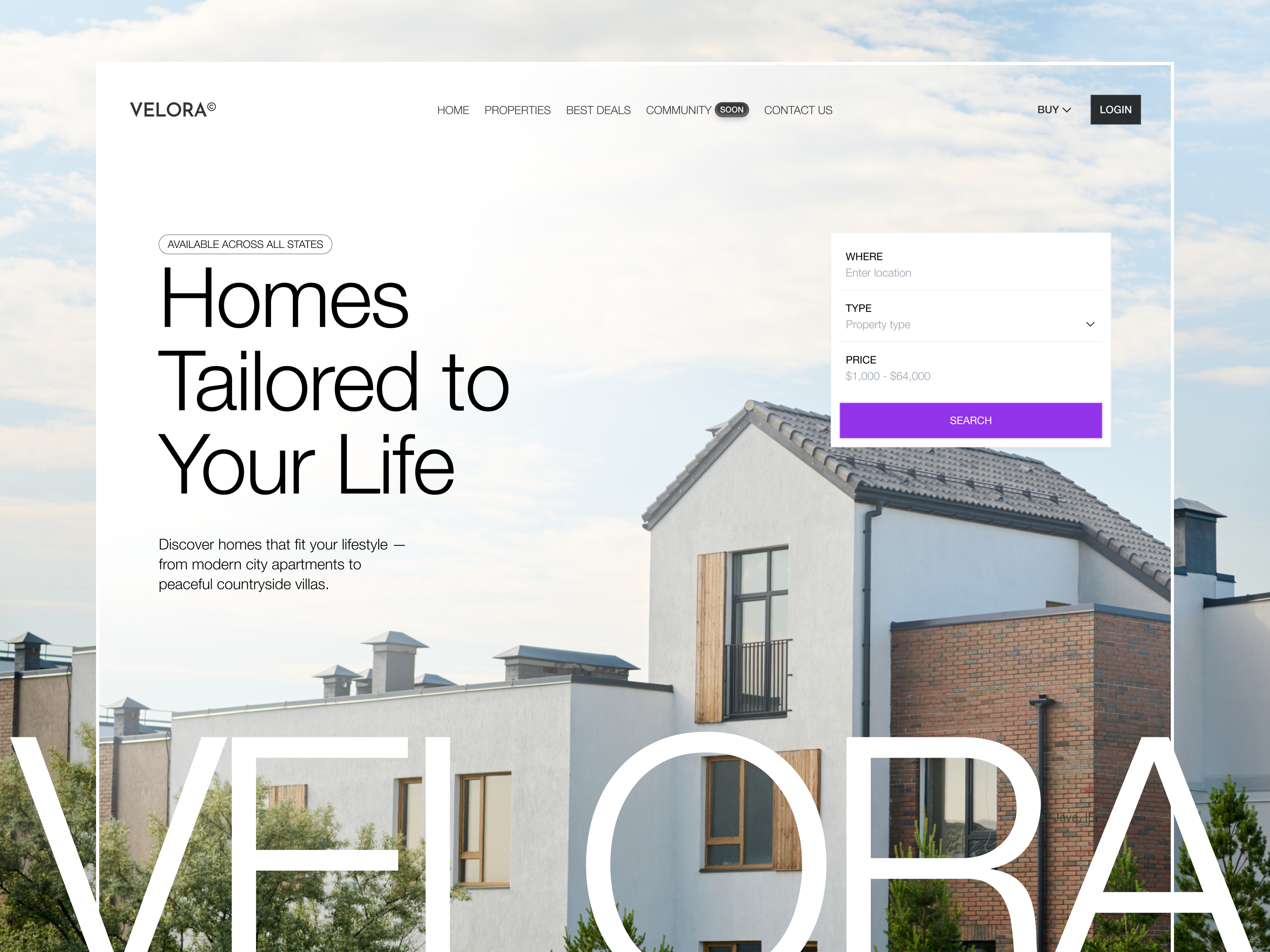 Example of Modern Property Website — Find Your Perfect Space