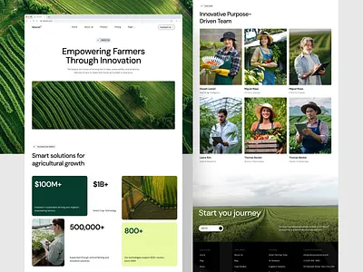 NaturaX - About US Agriculture Website about us agency agriculture clean company company profile design enviroment farm framer galery green energy imagery nature profile saas ui vektora web design webflow