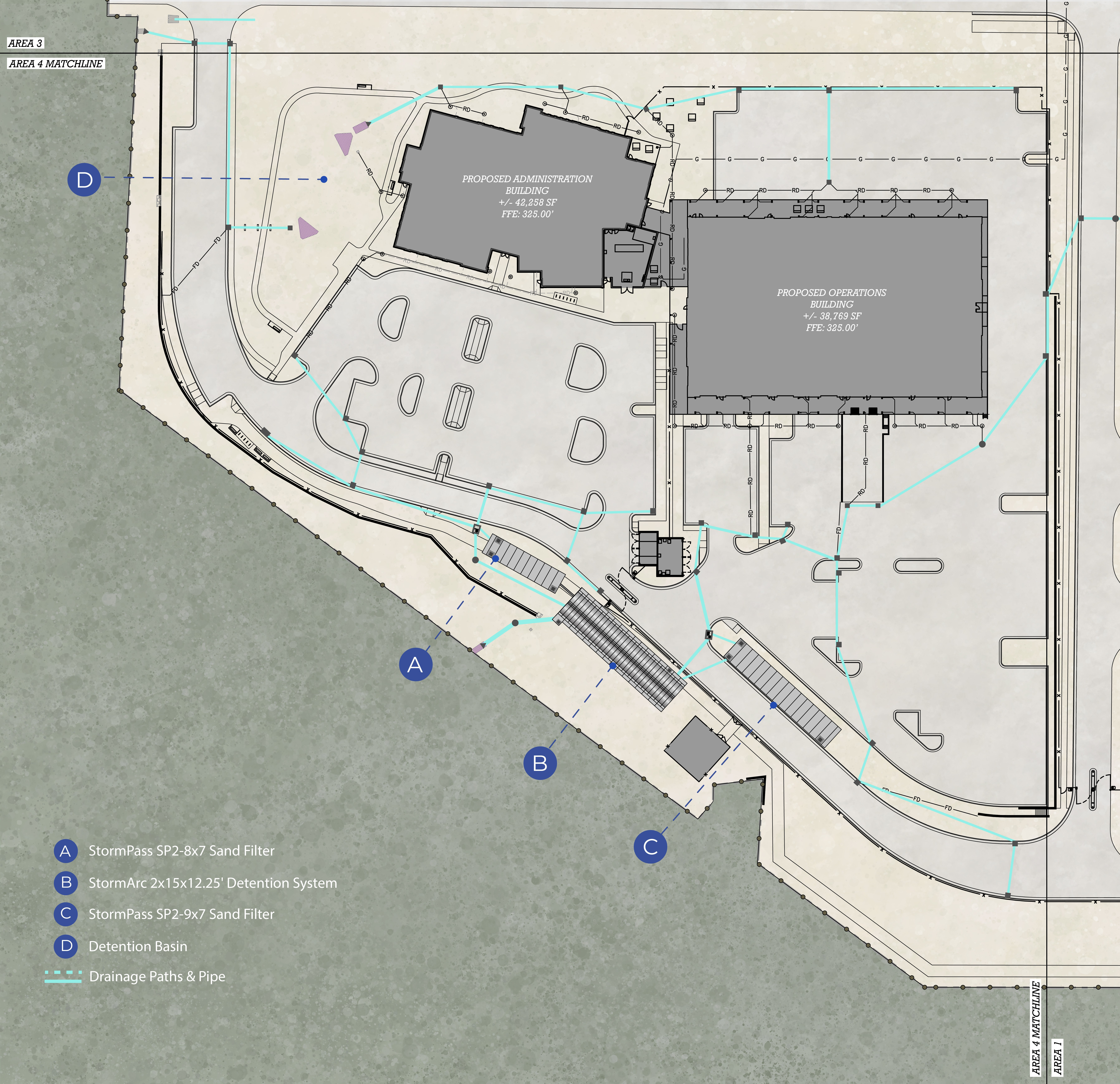 HOLLY SPRINGS STORMWATER SYSTEM 3d animation architect architecture art branding design diagram graphic design illustration logo map minimal panel post production render rendering urban vector vector art