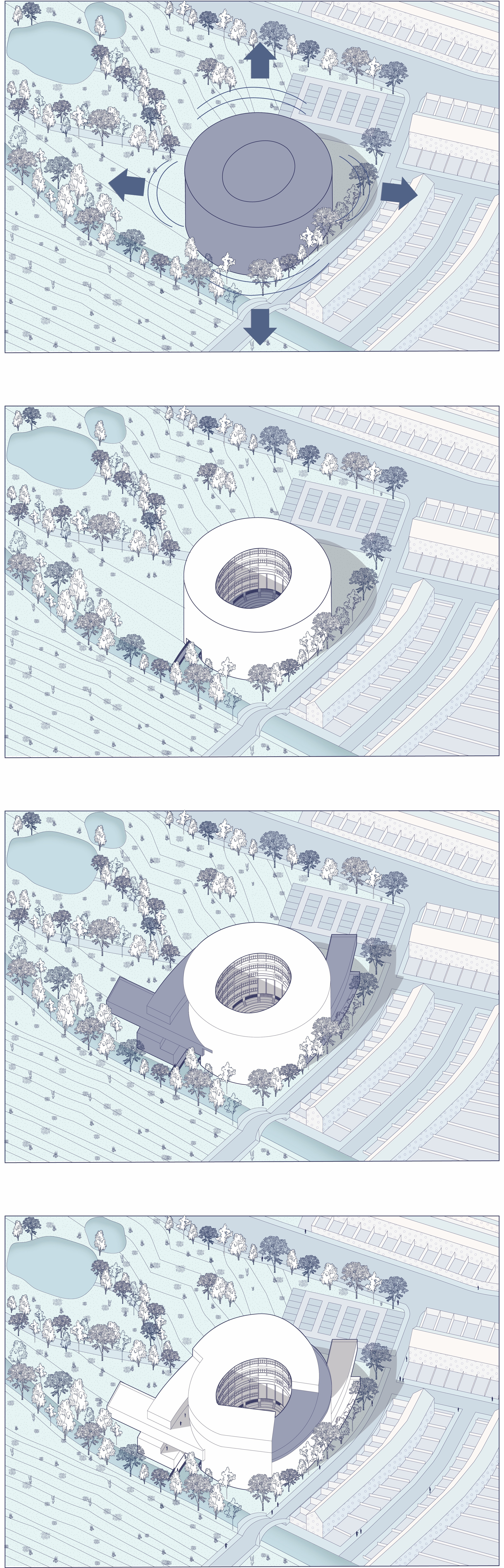 IRELAND COMUNITY CENTRE 3d animation architect architecture art design diagram graphic design illustration map minimal panel post production render rendering thesis vector vector art