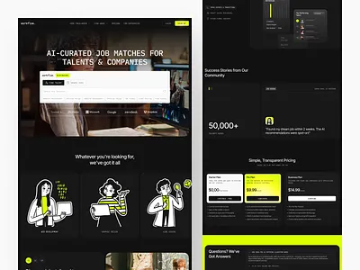 Workflow - AI Curated Job Finder Website ai job finder ai job finder landing page ai job finder website design job job finder job finder landing page job finder website landing page landing page design saas ui ui design uiux uiux design ux web web design website website design