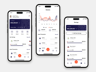 Mobile Banking App exploration finance app mobile app mobile banking money management savings uiux