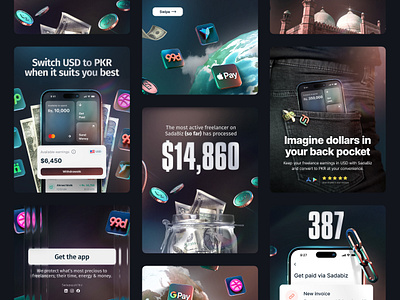 SadaBiz / FinTech App - Branding & MarketingSadaBiz / FinTech Ap 3d branding graphic design marketing