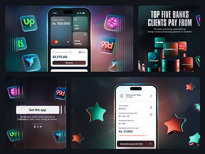 SadaBiz / FinTech App - Branding & Marketing 3d branding graphic design marketing