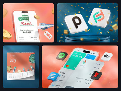 SadaPay / FinTech App - Branding & Marketing 3d branding graphic design marketing social media