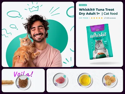 Whiskit Cat Food - Branding & UI/UX branding cat food graphic design ui ux