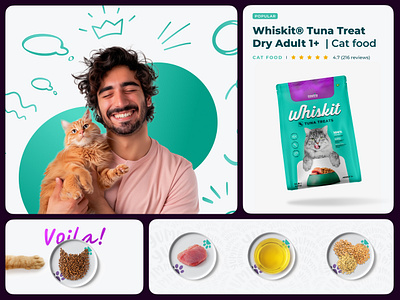 Whiskit Cat Food - Branding & UI/UX branding cat food graphic design ui ux