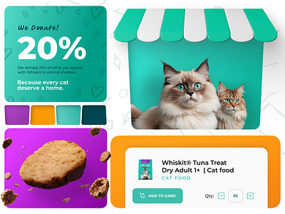 Whiskit Cat Food - Branding & UI/UX cat food graphic design ui ux web design