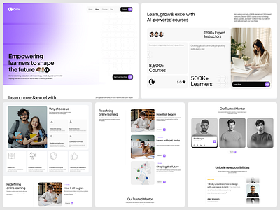Onix – AI-Powered Learning Platform Website Design- About us interface product service startup ui ux web