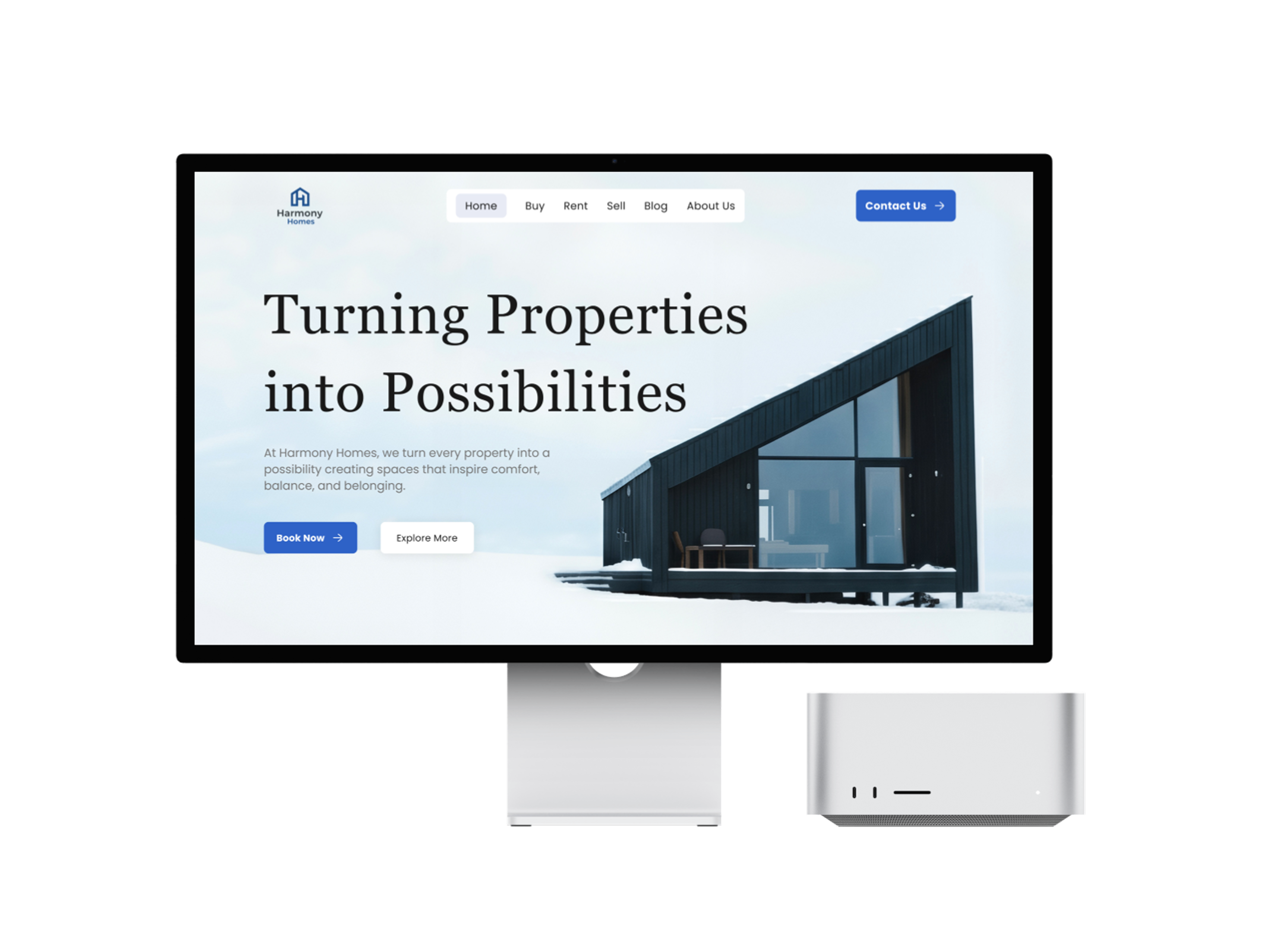 Real Estate - Harmony Homes (Hero Section) landing page real estate real estate hero section real estate landing page real estate website ui user interface web design website website design