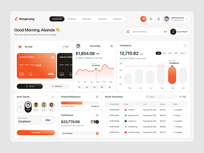 Bengkoang - Finance Dashboard chart clean dashboard dashoard data exploration finance finance dashboard financial fintech graphic design landing landing page minimal modern portfolio saas statistics ui ui ux ux