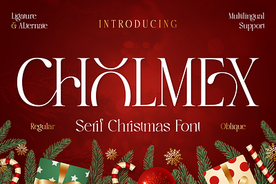 Cholmex branding christmas font custom font decorative font display font editorial font font design font style free font greeting font holiday font magazine serif font type design typeface typography wedding font wedding invitation xmas