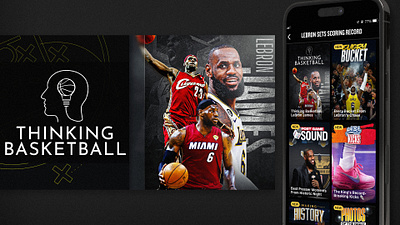 Thinking Basketball - LeBron James adobe photoshop app basketball creative design graphic design lebron james legend nba photoshop record typography