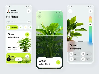 Plants Care Mobile App Design app app design calendar dashboard design ui management mobile app mobile design plant plant app plant store reminder schedule user interface