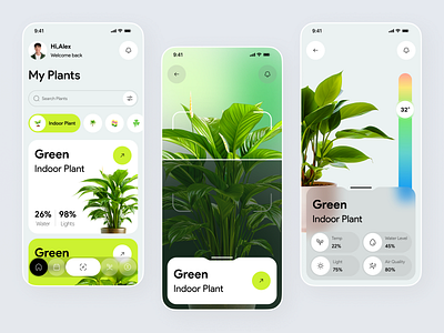 Plants Care Mobile App Design app app design calendar dashboard design ui management mobile app mobile design plant plant app plant store reminder schedule user interface