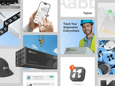 Navia – Cargo management app android app brand guideline brand identity branding cargo delivery delivery app logo logo design management minimal mobile app mockup shipment track ui uiux ux white