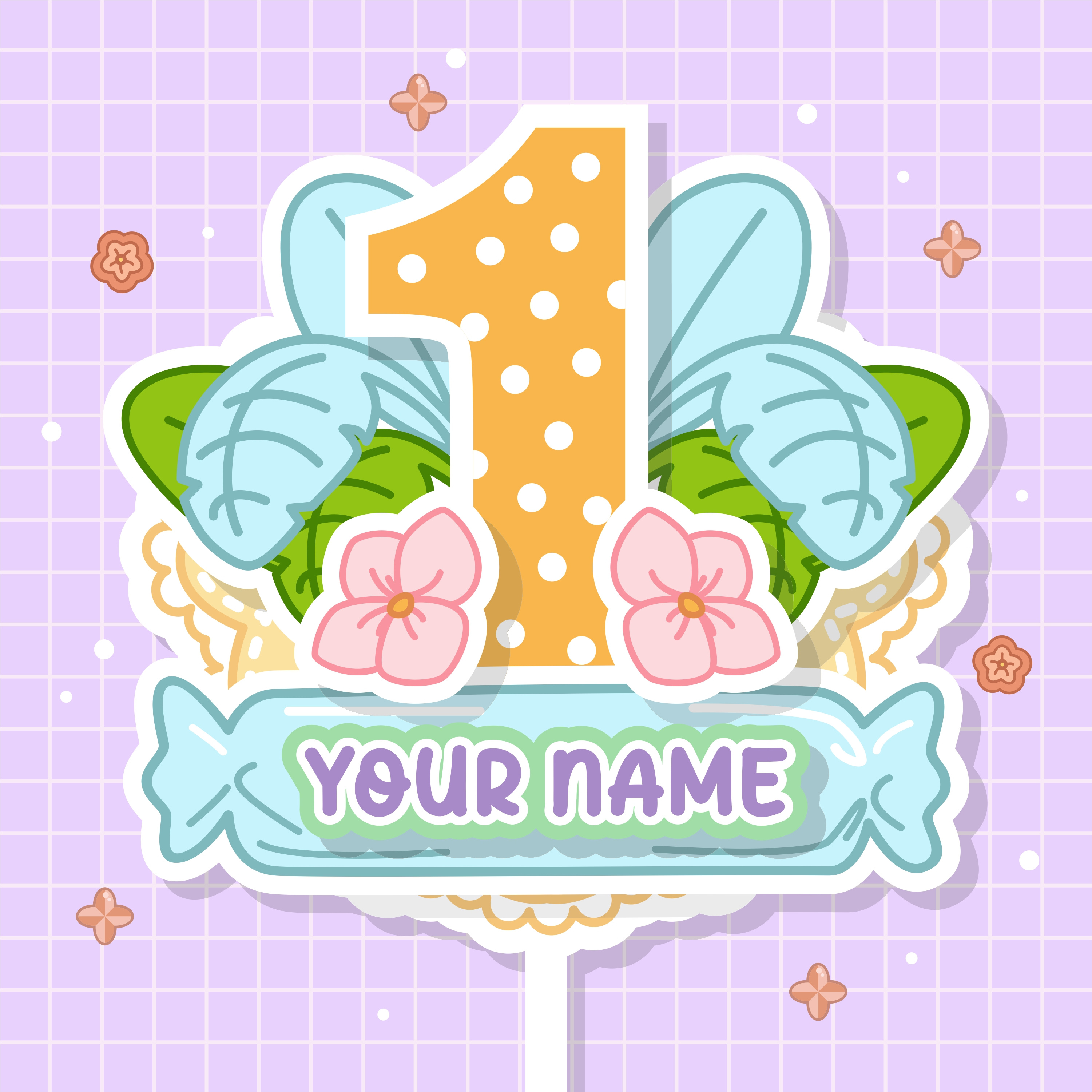 cake topper design illutration cake decoration graphic design