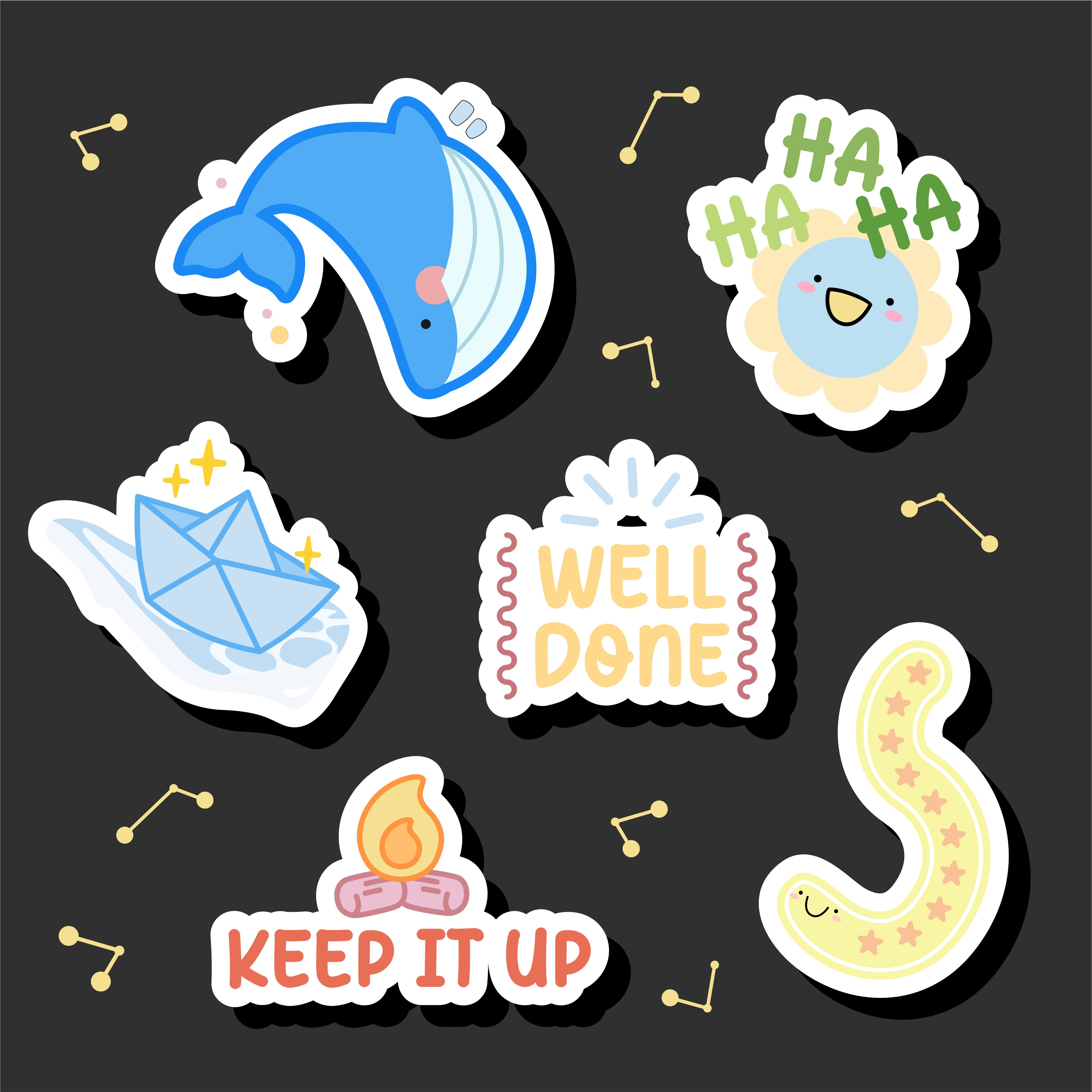 sticker pack design graphic design hand drawn stationery sticker