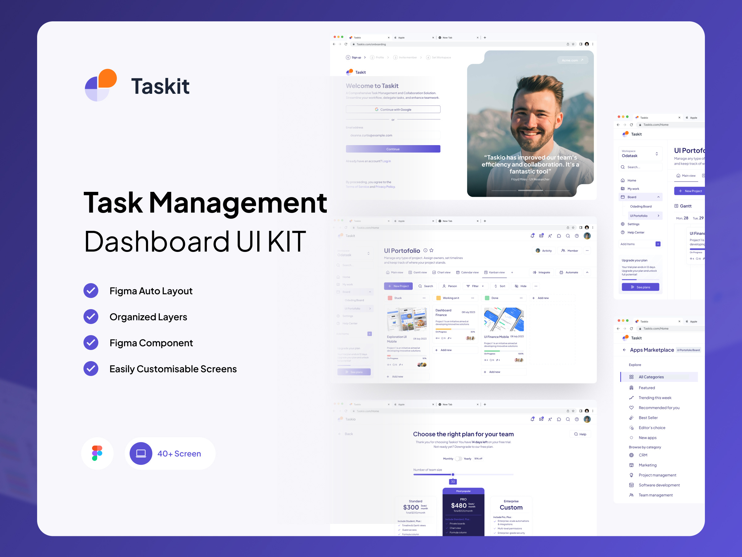 Taskit – Project Management Dashboard Design admin dashboard analytics dashboard clean design dashboard design dashboard ui kanban management tool productivity project board project management saas design task management team collaboration ui design ui ux ux design web app web design web interface workspace