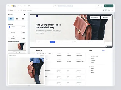 Tiimi – Career Sites Creation for HR Platforms candidate carrer site company dashboard employee hiring hr hrd hrm human resources job product design recruitment saas saas design team management ui ux web app web design