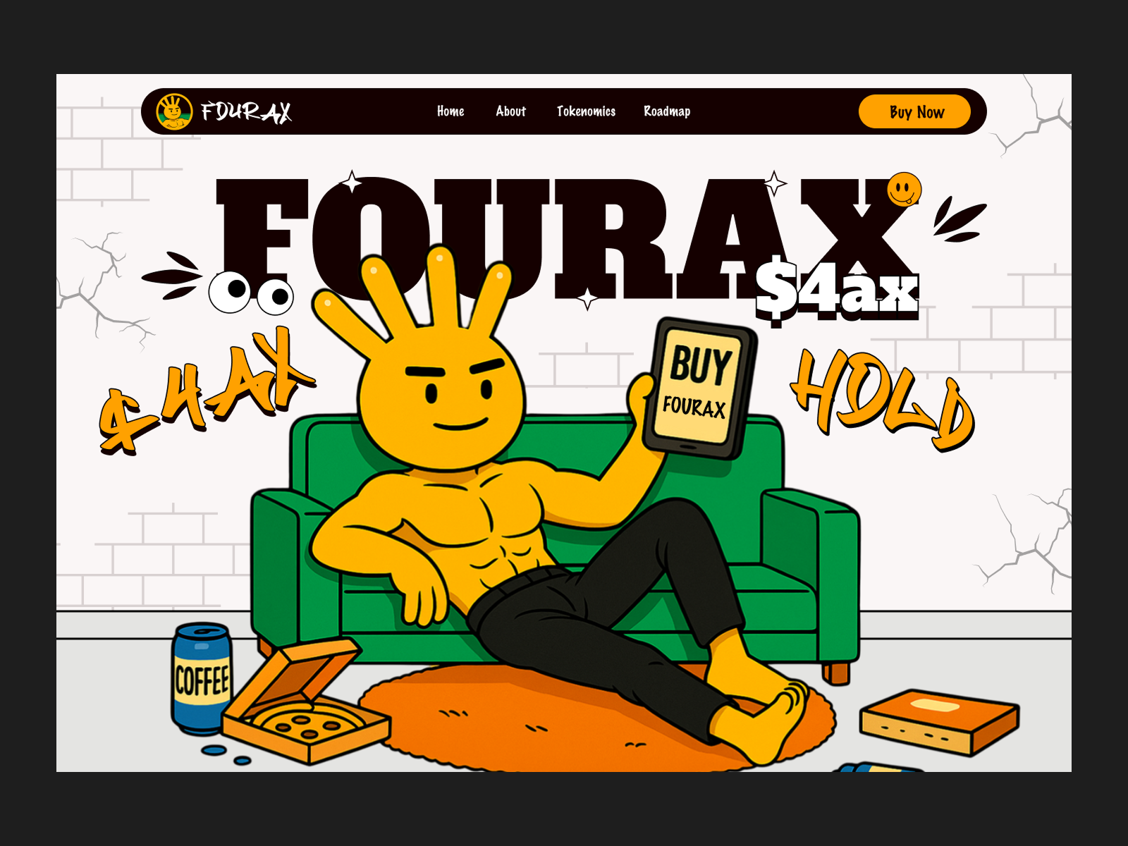 Example of FOURAX - crypto meme token