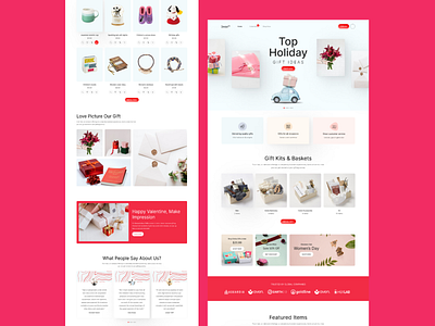 Gift Solution UI Template accessories birthday gift bouquet christmas gifts design inspiration fashion gift box gift ideas gift shop hampers landing page present shop souvenir store ui design voucher web design website wedding gifts