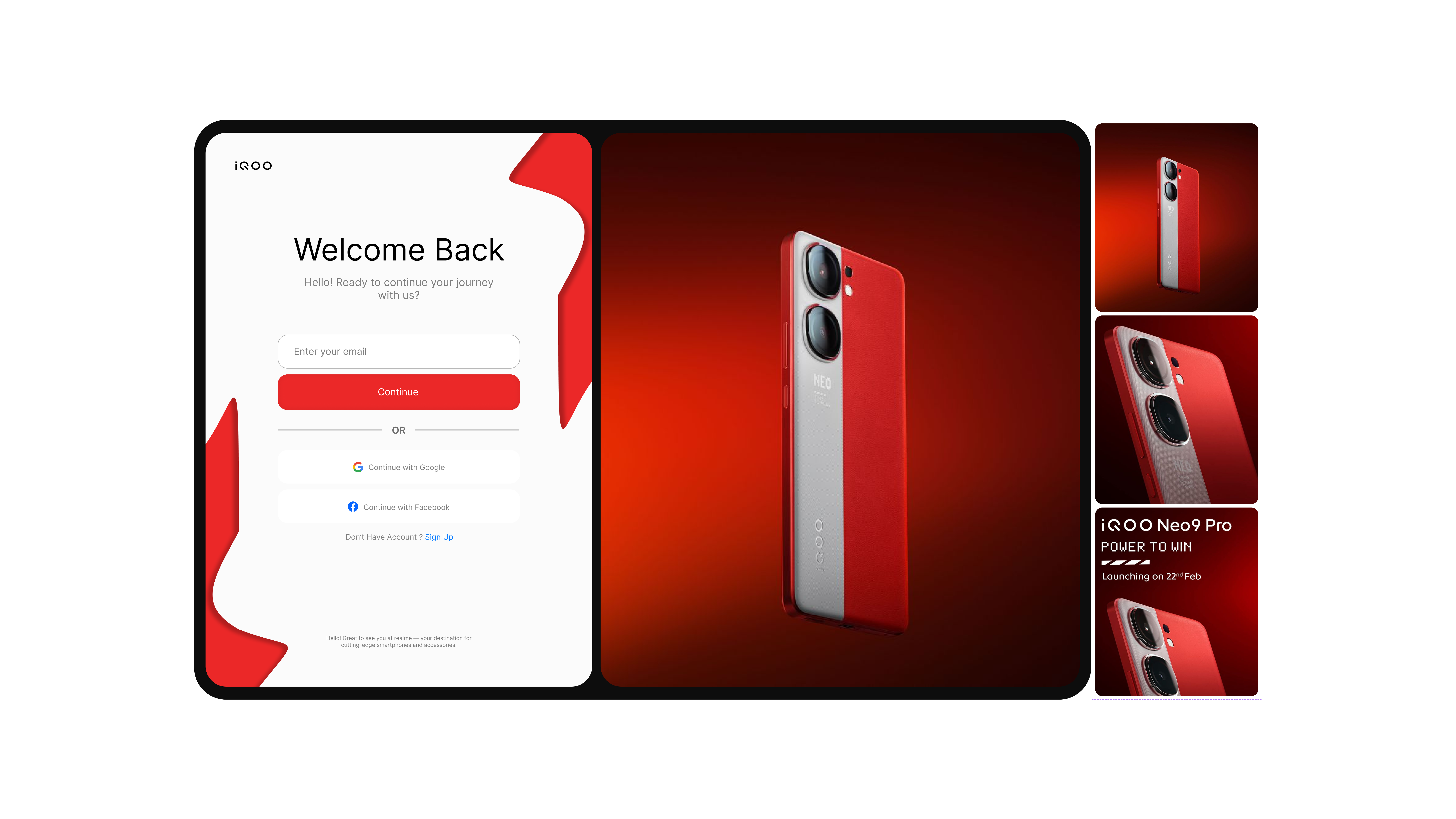 Striking Login UI & Product Showcase for Code Samurai branding code samurai codesamurai creative direction figmadesign login ui minimal modern onboarding prototype red ui ux