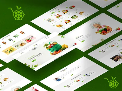🍏 Modern E-commerce Web Design – Fresh, Fast & Fully Optimized animation branding design graphic design illustration logo motion graphics ui ux vector