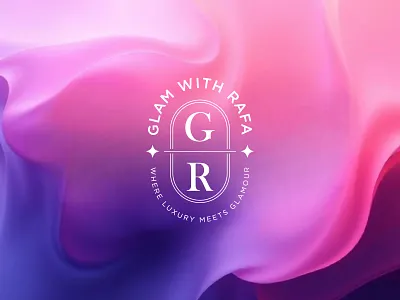 Beauty, Cosmetics - Glam With Rafa logo design bags beauty branding circle logo cosmetics fashion g logo glam with rafa husainahmed jewellery lasthusain logo luxury r logo round based logo shoes symbol unique vintage logo womens