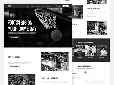 Sports Landing Page Design app design branding design desktop figma graphic design landing page design sports ui ui design uiux website design