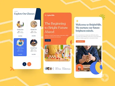 Elementary School App Design app app design app ui app ui design app ux branding courses courses app design design figma graphic design illustration logo mobile app design school app design school app ui ui uiux ux