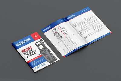 Pressure Washer User Manual Design advertisement booklet branding clean creative design flyer graphic design hardware leaflet manual modern pressure print professional tools washer