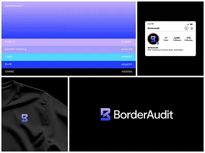 BorderAudit | Brand System ai branding ai logo brand system branding branding and identity design identity identity branding logo animation logo design logo design branding saas branding saas logo ui