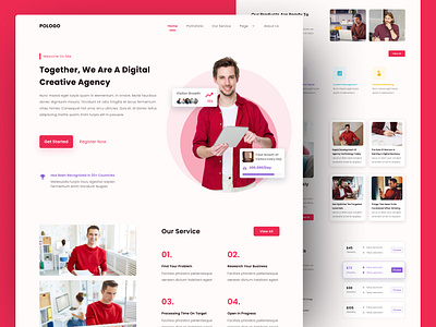POLOGO - Digital Marketing Landing Page agency agency website branding business creative digital agency digital marketing elementor landing page marketing seo agency template ui design uiux website wordpress