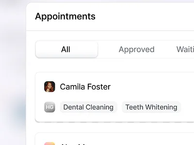 Saas Dashboard Details Ui Ux appointments dashboard dental dentist healt interface product product design ui ux