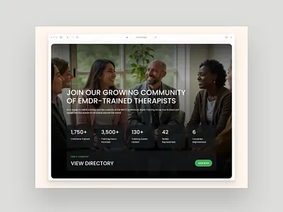 Therapy Hero Section Design app design app ui clean design figma website graphic design hero section illustration image landing page minimal ui ui design uiux