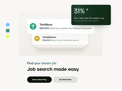 beats of saas job searching app branding clean dashboard hr minimal saas simple ui voit widgets xandovoit