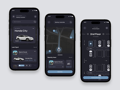 Parkeer - Parking Mobile App app design typography ui ux