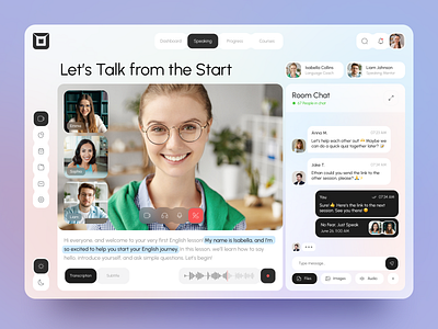 Modern EdTech Video Platform for Language Learning app design clean ui dashboard ui edtech education platform elearning interaction design learning app learning dashboard modern ui product design student experience study app teach online ui ux ui ux inspiration videochat web app web design