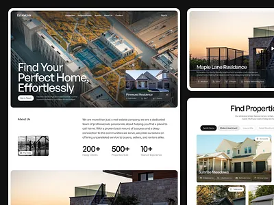 EstateLink: real-estate marketplace web concept branding design illustration landing page landing page design ui ui design ux ux design web design