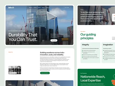 Corporate website concept for a building materials leader branding design illustration landing page landing page design ui ui design ux ux design web design