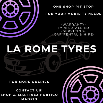 Tyres & more - Shop Flyer graphic design illustration ui