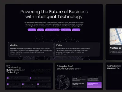 Enterprise deck for a tech services provider branding design illustration landing page landing page design ui ui design ux ux design web design