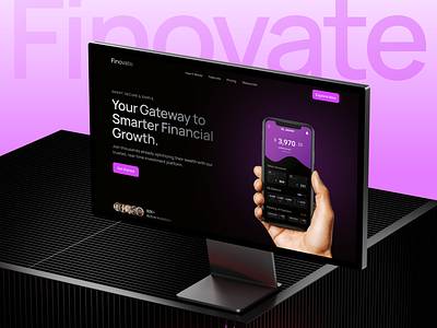 Modern Fintech Landing Page Smart Investment Platform Website banking dashboard dark ui digital banking finance app finance website fintech concept fintech ui fintech ux fintechstartup investment and wealth management investment platform investment website modern dark web design saas saas fintech saas web design saas website saasdesign text animation web design concept