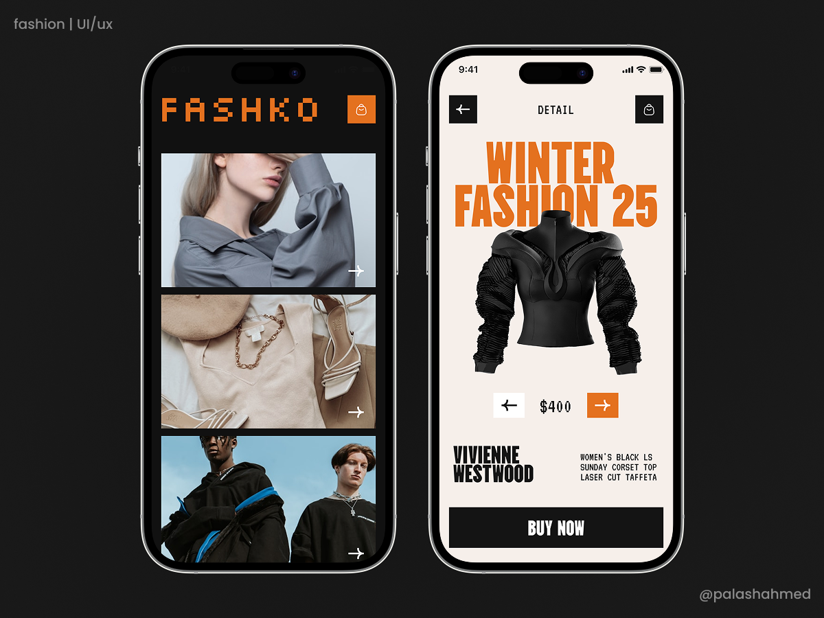 Example of Fancy Mobile App Design   5 Screens
