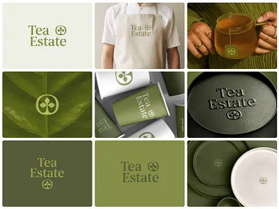 Tea Estate Visual Identity estate food green icon leaf logo mark organic simple symbol tea tree