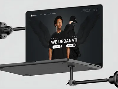 Urbanati — Premium Streetwear Shopify Banner Design apparel design clothing brand dark ui dribbble ecommerce design fashion store hero section homepage design luxury fashion minimal ui mockup modern web premium design product hero shopify banner shopify design streetwear ui design ux design web design