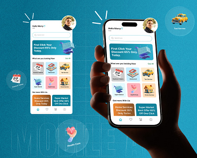 Multi-Service App UI — Simplifying Everyday Needs with Seamless appdesign daily service app mobile app mobile app development multi service app service booking app super app ui design uiux user friendly app